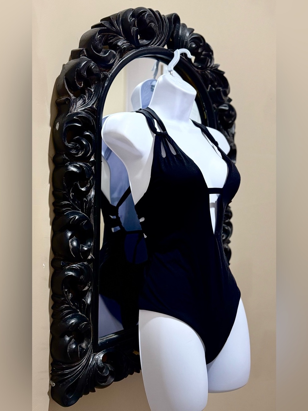 BECCA by Rebecca Virtue Color Code Skylar Loop Plunge One-Piece - Black - Picture 6 of 8